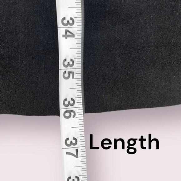 Theory Willy Dress Black Linen Blend Short Sleeves Lightweight Womens Size 12 - Picture 8 of 9